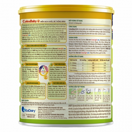 Sữa ColosBaby Bio IQ Gold 0+ 800g (0-12M)