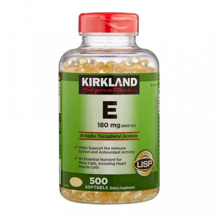 Kirkland Vitamin E 400 IU 500 Viên Của Mỹ (Nắp đỏ)